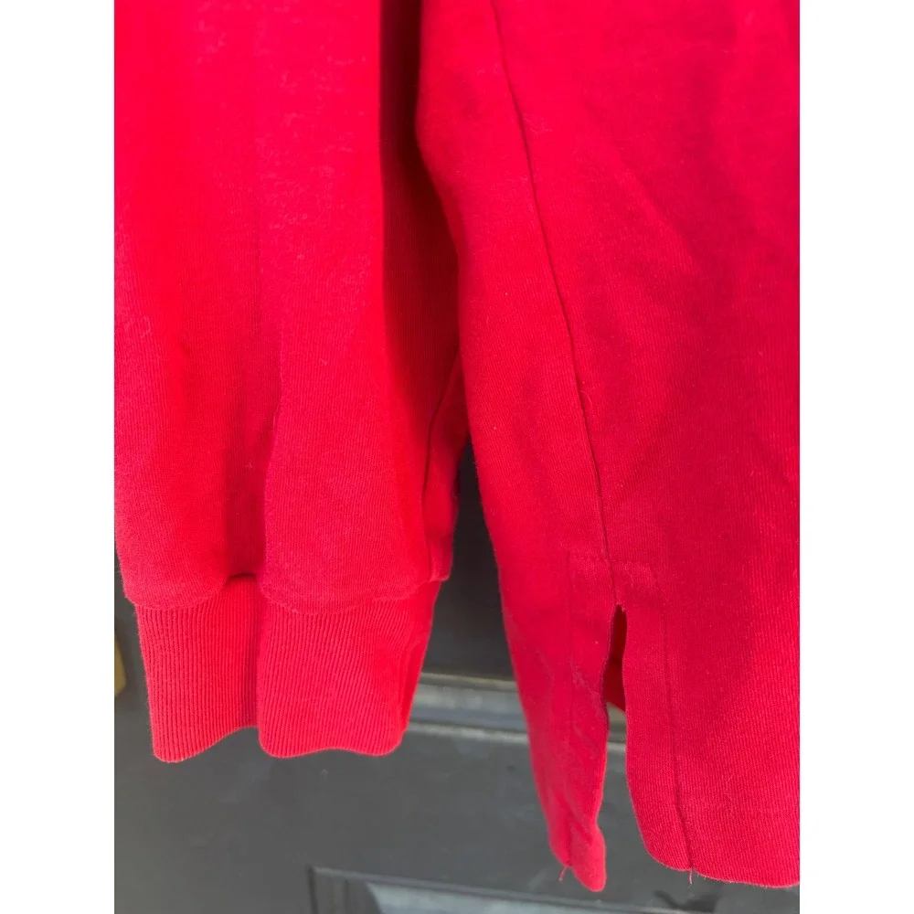 Polo Ralph Lauren Mens XL Red Long Sleeve Cotton Polo Shirt Navy Blue Pony Logo - Picture 2 of 9